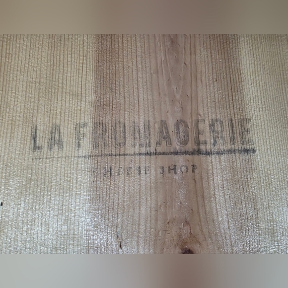 Wooden Cheese Board Stamped La Fromagerie 11" X 8" - Picture 3 of 3